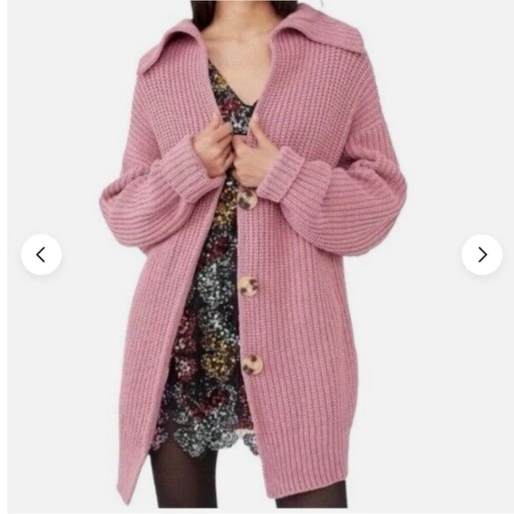Free People Swim To Deep Cardi in Rose Pink NWOT